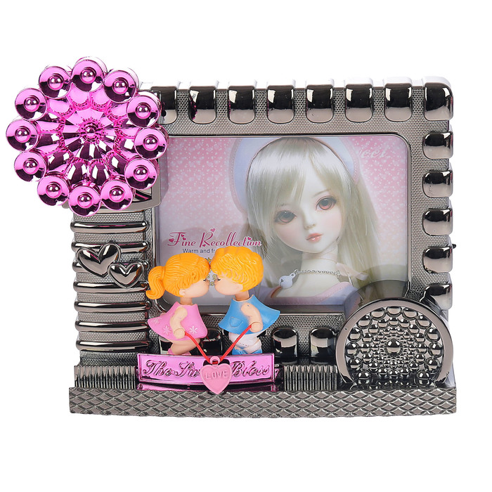 Фоторамка музыкальная механ. пластик 10х15 см "Две подружки" МИКС 20х20,5х4,5 см