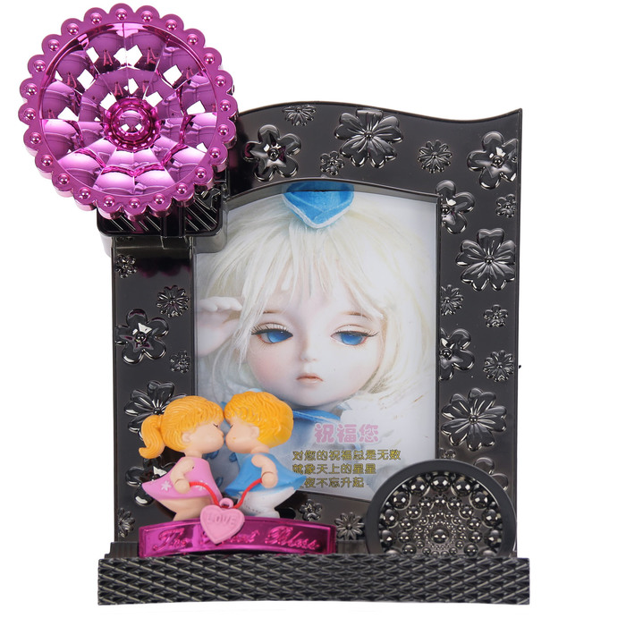 Фоторамка музыкальная механ. пластик 10х15 см "Две малышки" МИКС 24х17х4,5 см