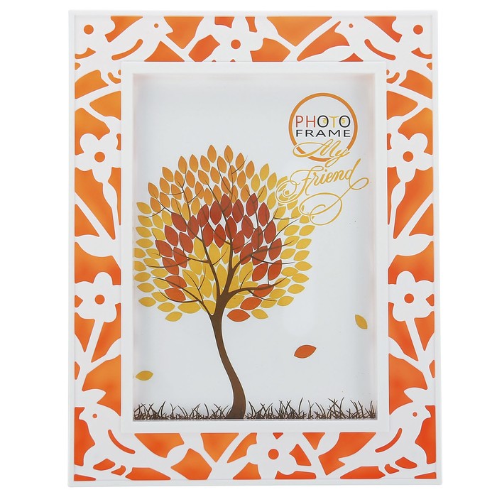 Фоторамка пластик 13х18 см "Цветы на ярком" МИКС 24х18,5 см