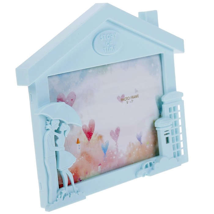 Фоторамка пластик 13х18 см "Влюблённые под зонтом" МИКС 20х23х2 см