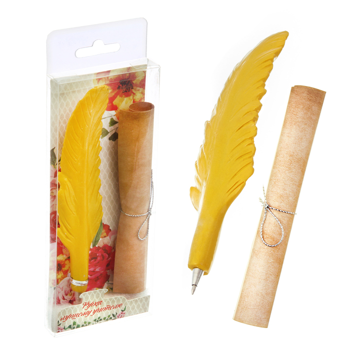 Фигурная ручка "Лучшему учителю" со свитком