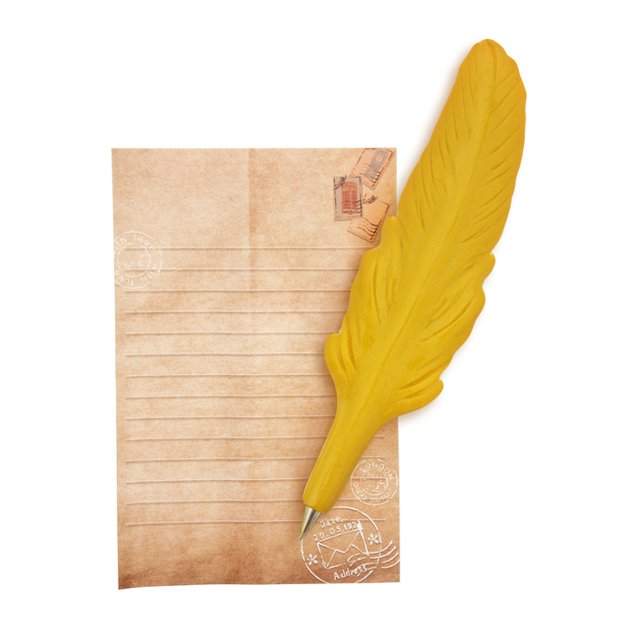 Фигурная ручка "Учителю иностранного языка" со свитком