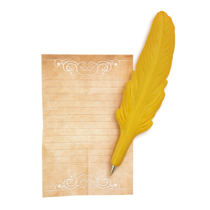 Фигурная ручка "Учителю русского языка" со свитком