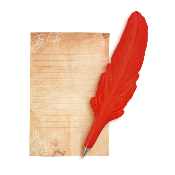 Фигурная ручка "Замечательному учителю" со свитком