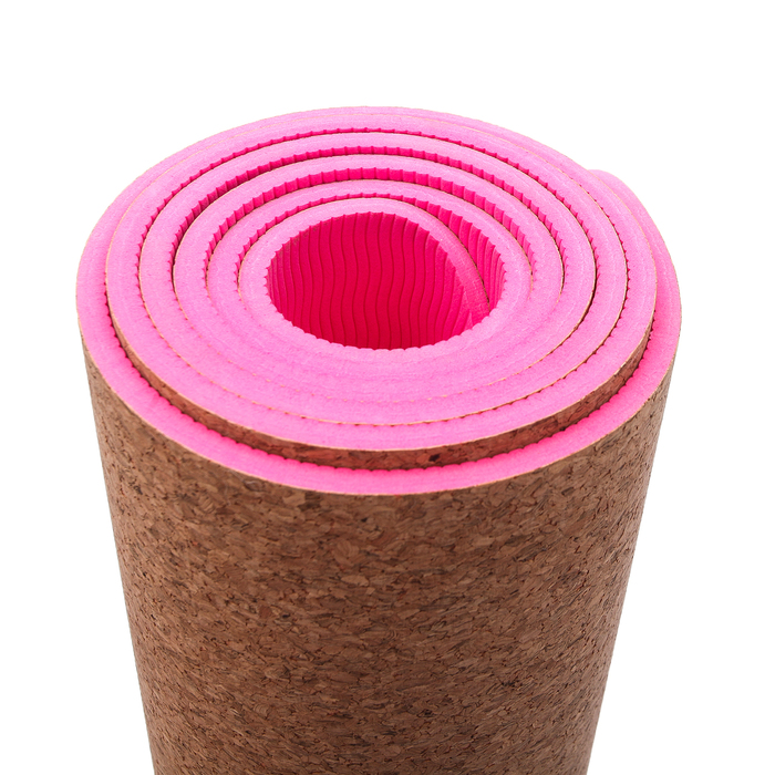 Коврик для йоги 183х61х0,6 см, цвета микс