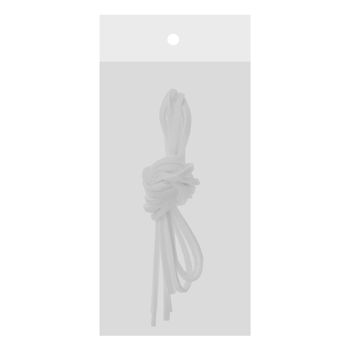 Шнурки для обуви, 3мм, 110см, пара, цвет белый