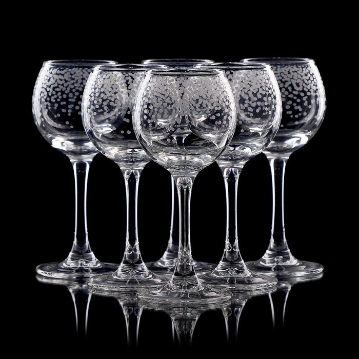 Набор рюмок 50 мл "Мерцающие огни серебро" 6 шт