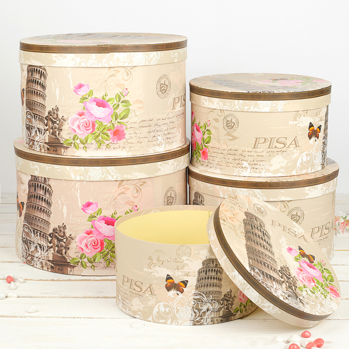 Набор коробок 5в1 "Италия", 32 х 32 х 20 - 24 х 24 х 13 см