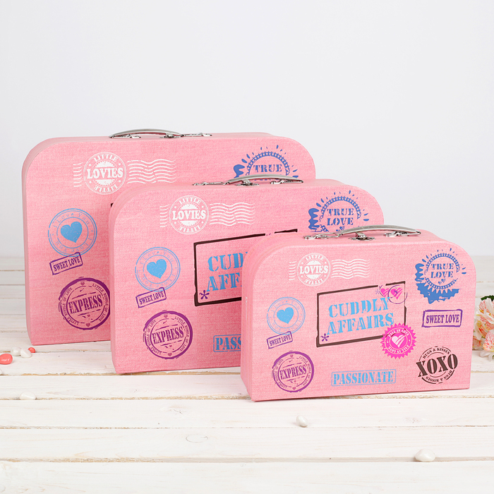 Набор коробок 3в1, 37,5 х 26 х 10 - 23,5 х 17,5 х 8 см