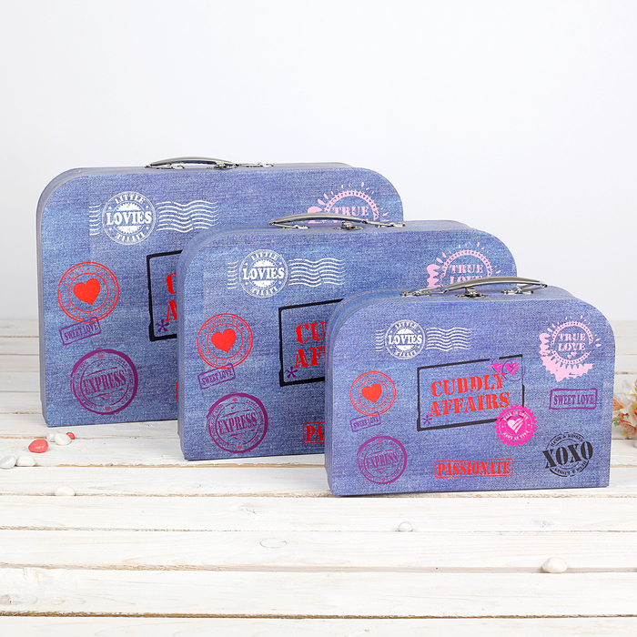 Набор коробок 3в1, 37,5 х 26 х 10 - 23,5 х 17,5 х 8 см