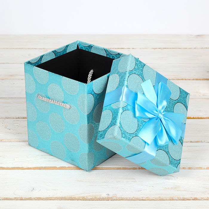 Набор коробок 3в1, голубой, 19 х 19 х 20 - 14 х 14 х 16см