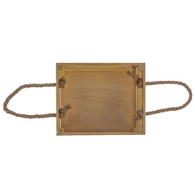 

Кашпо деревянное 20×16×8 см "Щедрость" реечное, ручка верёвка, натуральный Дарим Красиво