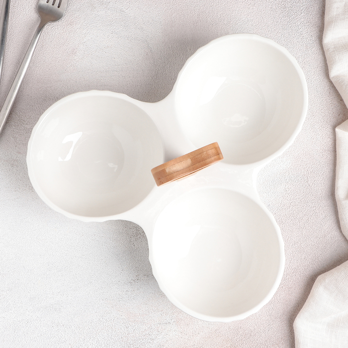 Менажница "Эстет. Круги", 3 секции