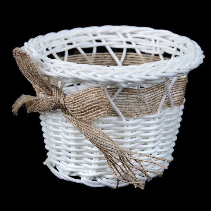 Корзина декоративная "Эко-лайф" круг 8х11,5х11,5 см