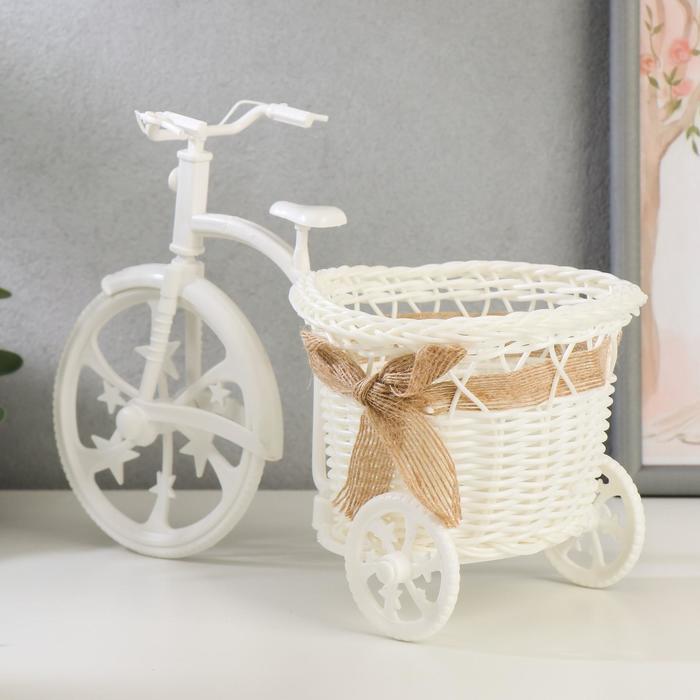 Корзина декоративная "Эко-лайф" велосипед с кашпо 18х25х14 см