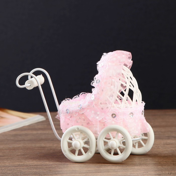 Корзина декоративная "Коляска для малыша" МИКС 10х10,5х7,5 см