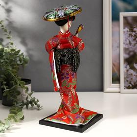 Кукла коллекционная "Китаянка с веером в шляпе" 30х12,5х12,5 см от Сима-ленд