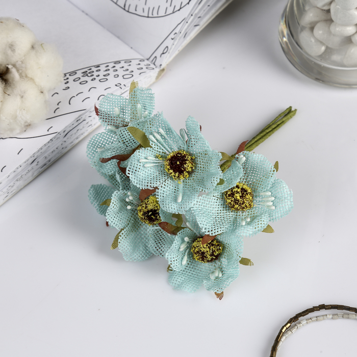 Декор для творчества "Букет в эко-стиле" (набор-букет 6 цветков) 12 см d=4,5 см МИКС