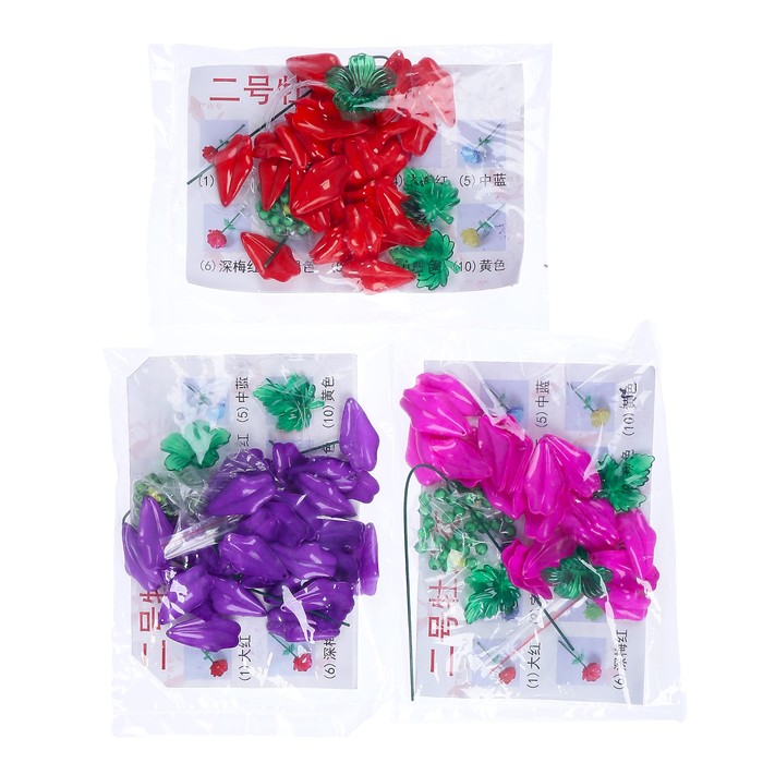 Набор для изготовления цветка из бусин "Азалия" МИКС р-р готового изделия 30х9,5х9,5 см