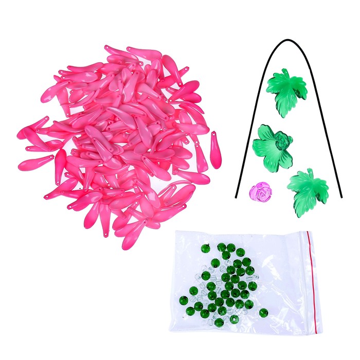 Набор для изготовления цветка из бусин "Астра" МИКС р-р готового изделия 30х11х11 см