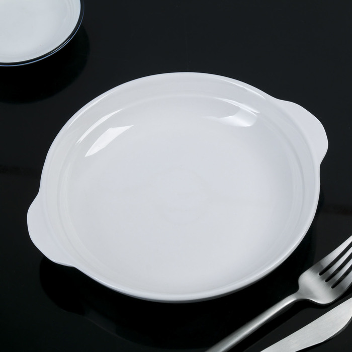 Блюдо 18 см White Label, с ручками, штабелируемое