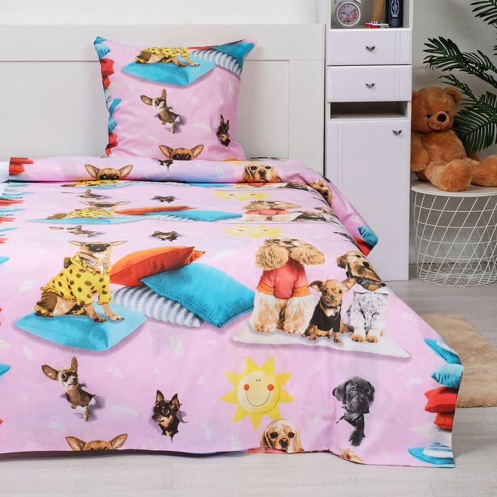 КПБ 1,5сп рис 1641 Любимец 147х215см, 150х215см, 70х70см 1шт поплин,115 г/м