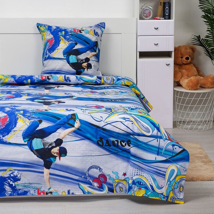 КПБ 1,5сп рис 1643 Break 147х215см, 150х215см, 70х70см 1шт поплин,115 г/м