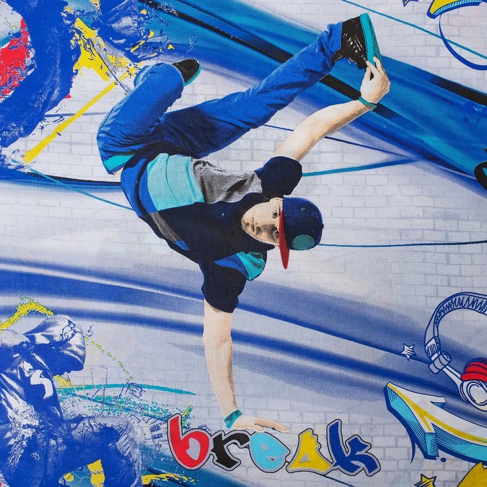 КПБ 1,5сп рис 1643 Break 147х215см, 150х215см, 70х70см 1шт поплин,115 г/м