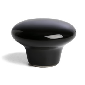 Ручка-кнопка BOWL Ceramics 002, d=38, керамическая, черная Ош