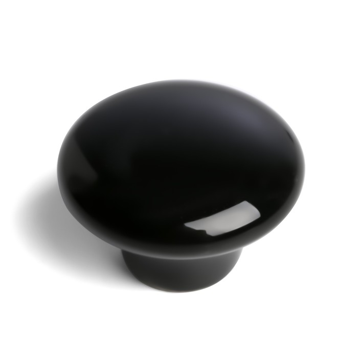 Ручка-кнопка Ceramics 002, керамическая, черная