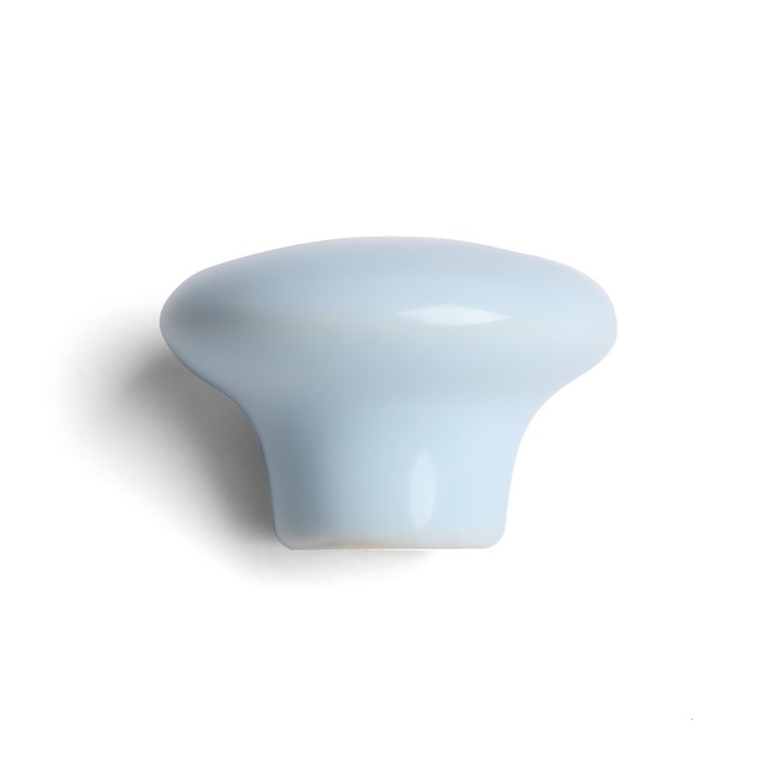 Ручка-кнопка Ceramics 002, керамическая, голубая