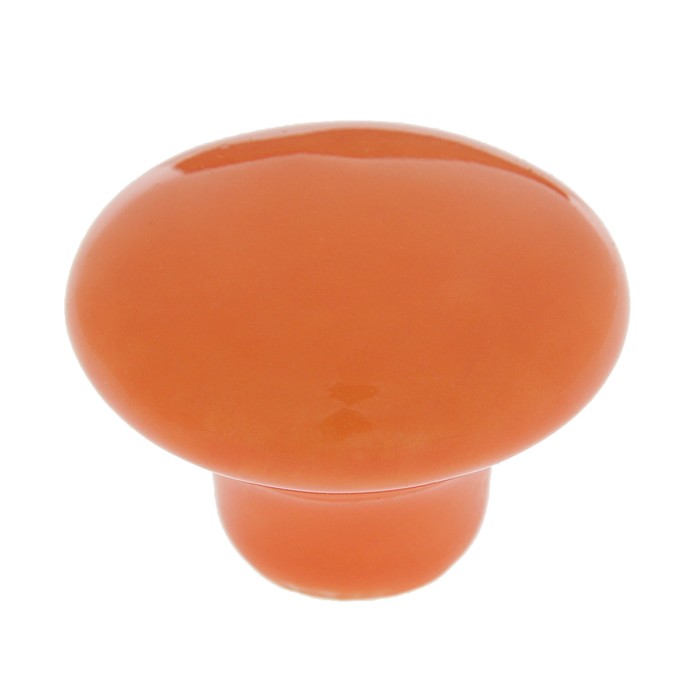 Ручка-кнопка Ceramics 002, керамическая, оранжевая