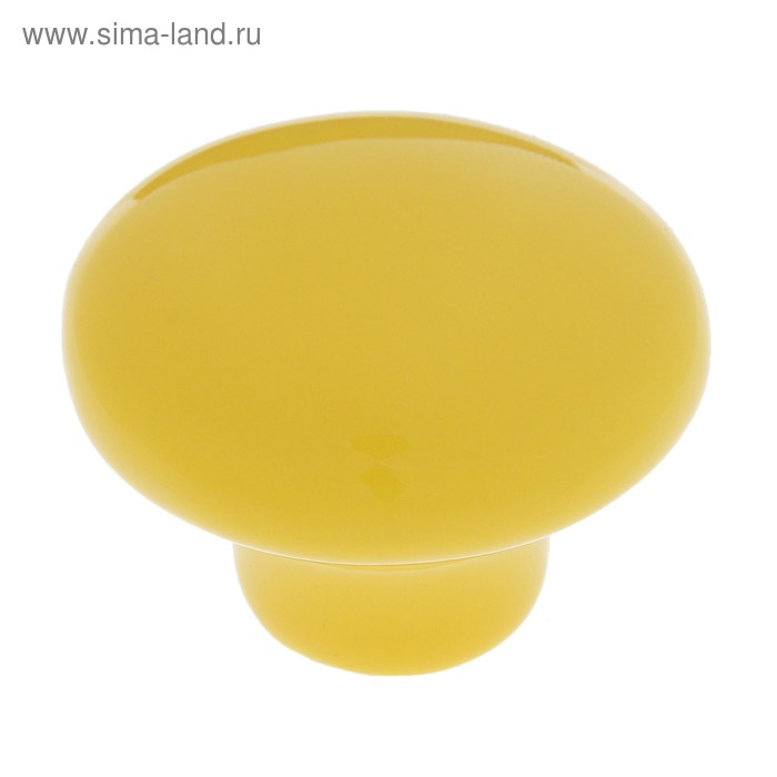 Ручка-кнопка Ceramics 002, керамическая, желтая