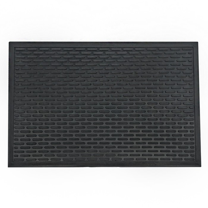 Коврик придверный, резиновый "Тире", цвет чёрный