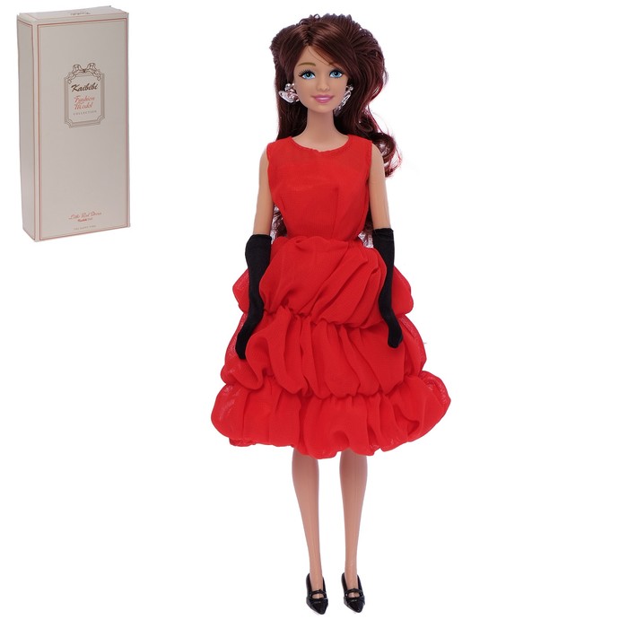 Кукла модная "Алина" в красном платье, МИКС