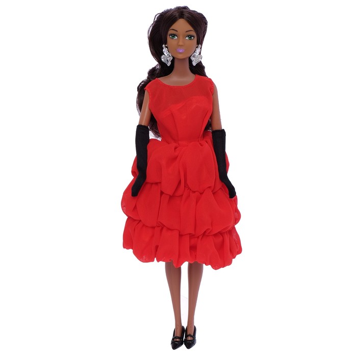 Кукла модная "Алина" в красном платье, МИКС