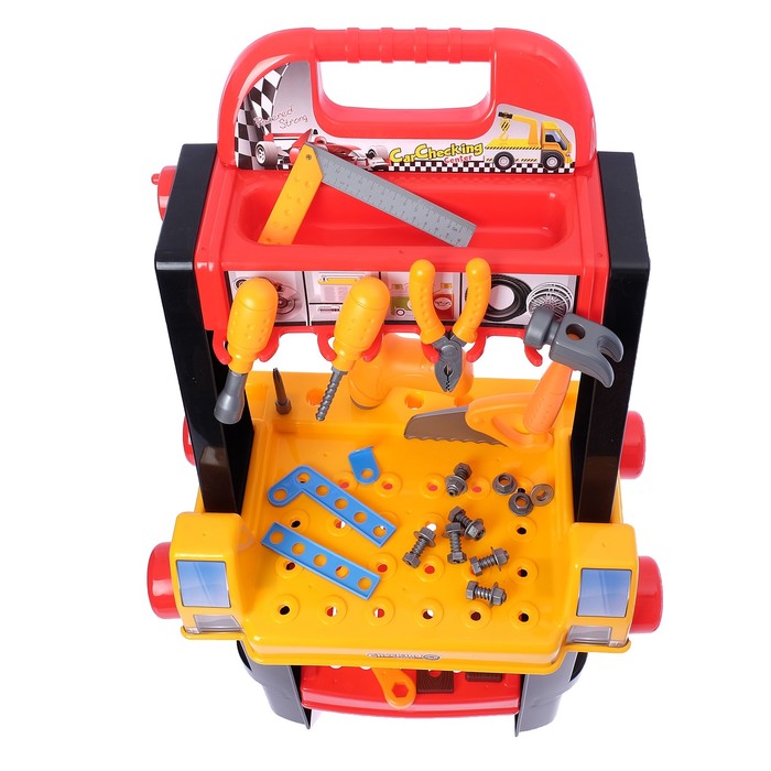 Игровой модуль "Механик Формулы 1", 50 элементов, дрель работает от батареек,