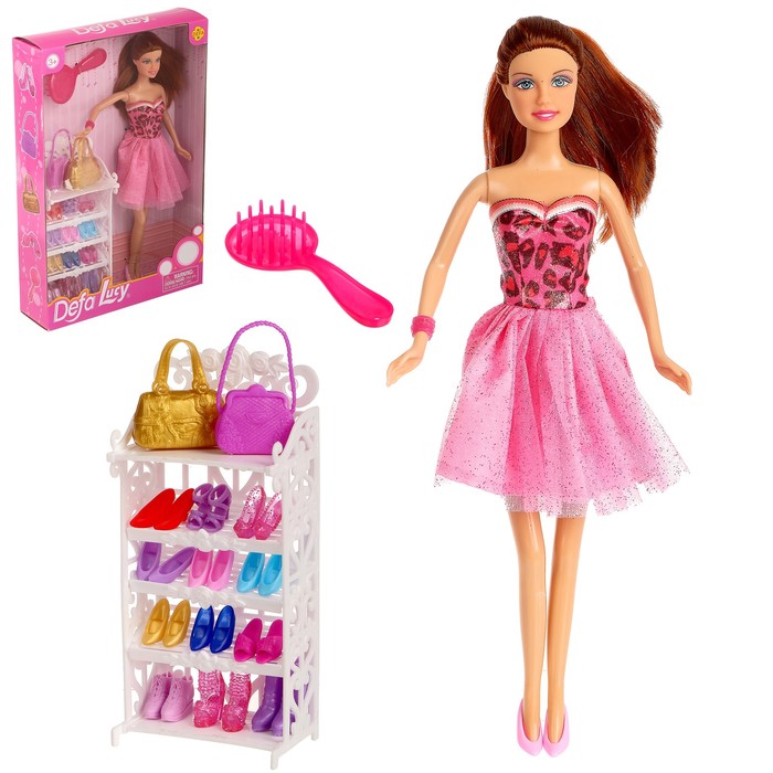 Кукла модель "Лиза" в вечернем платье с аксессуарами, МИКС