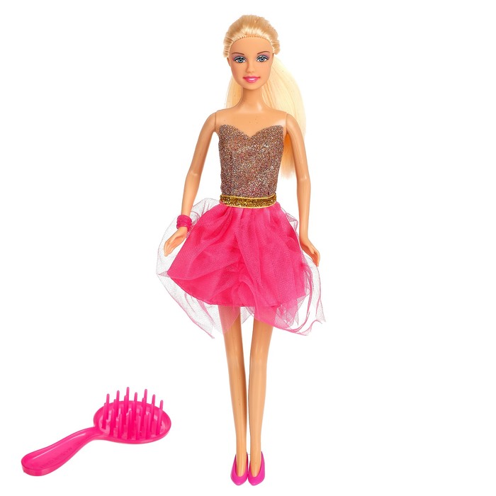 Кукла модель "Лиза" в вечернем платье с аксессуарами, МИКС