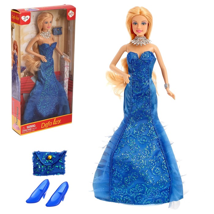 Кукла модель "Анна" в вечернем платье с аксессуарами МИКС