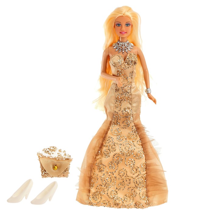 Кукла модель "Анна" в вечернем платье с аксессуарами МИКС