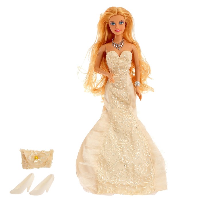 Кукла модель "Анна" в вечернем платье с аксессуарами МИКС