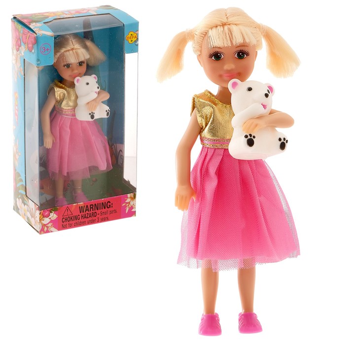 Кукла-малышка "Алина" с игрушкой, МИКС