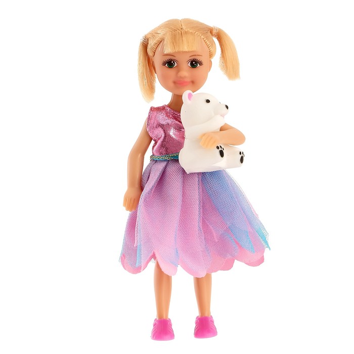 Кукла-малышка "Алина" с игрушкой, МИКС