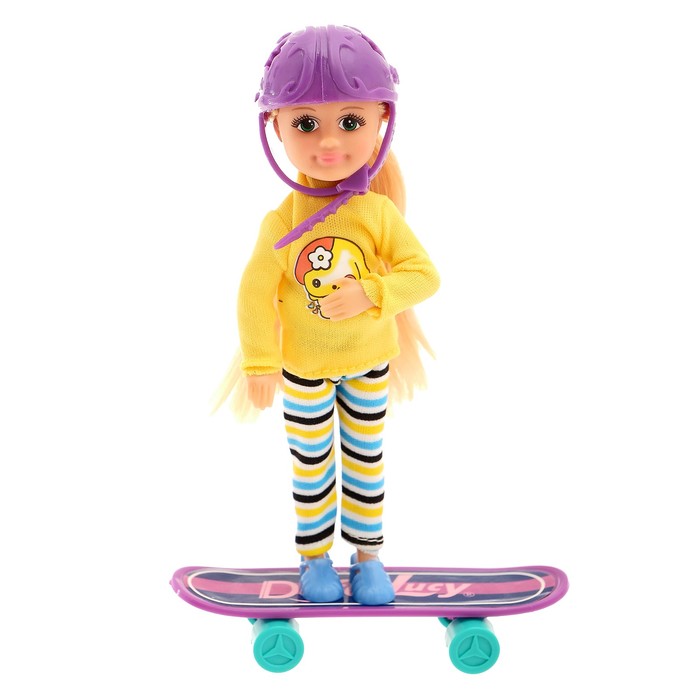 Кукла-малышка "Алина" скейтбордистка, МИКС