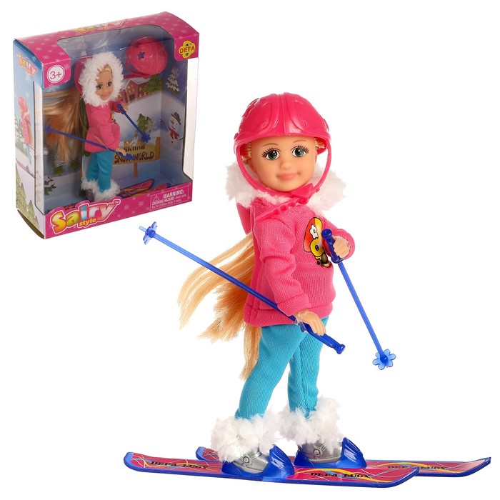 Кукла-малышка "Алина лыжница", МИКС