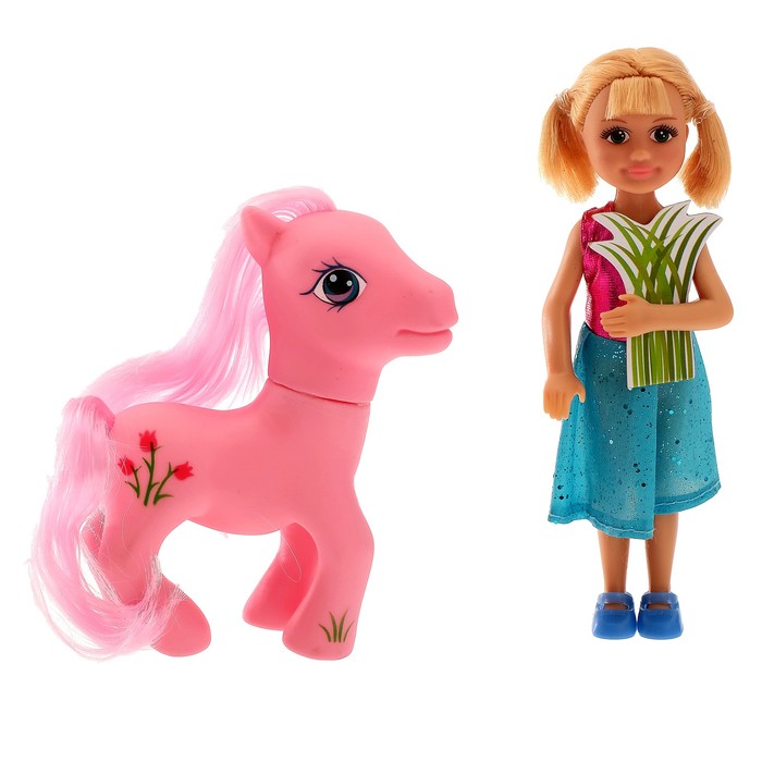 Кукла-малышка "Алина" с пони, МИКС