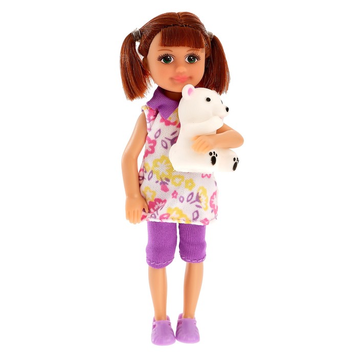 Кукла-малышка "Алина на лошадке" с игрушкой, МИКС