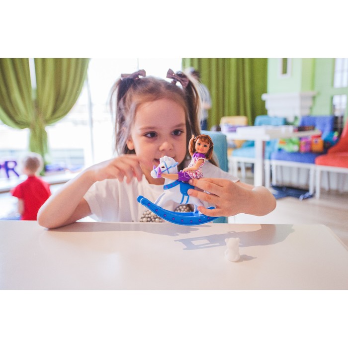 Кукла-малышка "Алина на лошадке" с игрушкой, МИКС