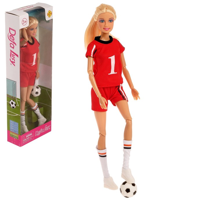 Кукла модель шарнирная "Футболистка", МИКС